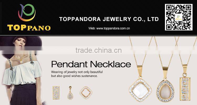 new design fashion men pendant necklace with long chain 316L stainless steel crystal pendant necklace