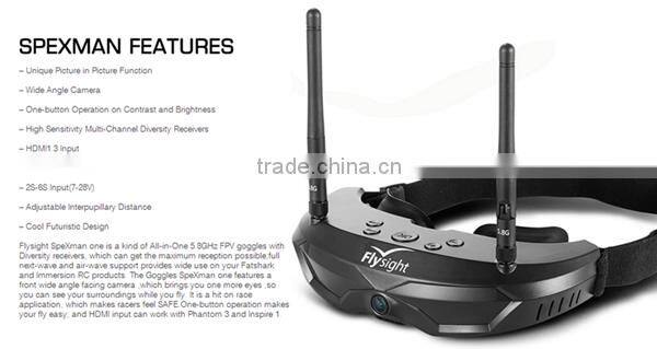 Flysight FPV 5.8GHz 40CH Diversity Goggles SpeXman for FPV Racer