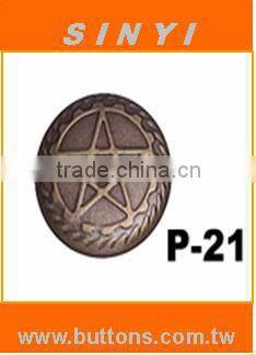 Press Snap Fastener Cap Embossed P-21