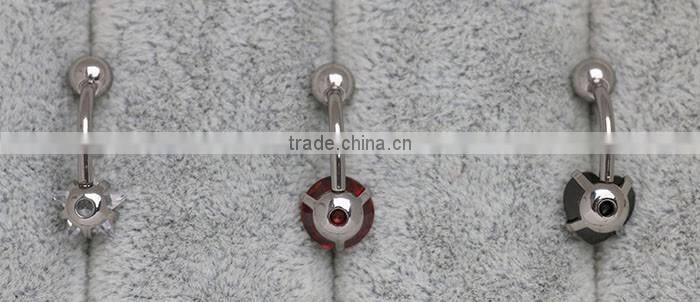 Fashion Jewelry Multi-shape Gem Wholesale 316L Stainless Steel Belly Ring