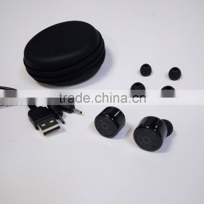 Waterproof Invisible Bluetooth Earbuds Noise Cancelling V4.1 Sports Mini Stereo Bluetooth True Wireless Earbuds