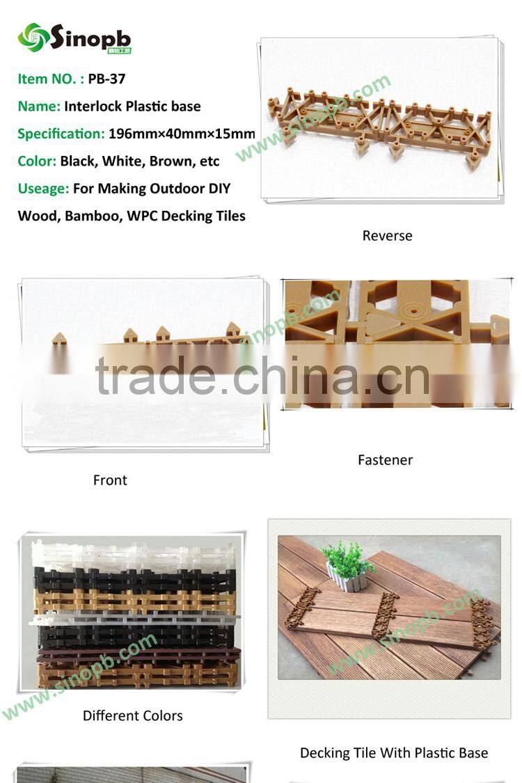 Interlock plastic base for DIY tile, composite flooring