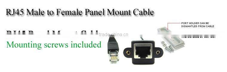 RJ45 Panel Mount Cable Male to Female