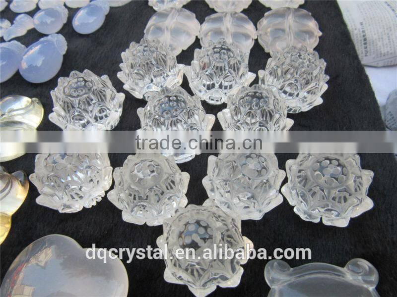 cheap natural multiple quartz leaf carved for decoration or souvenir