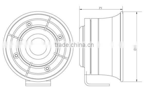 SU-9080 small 8 ohm 113dB pa horn waterproof alarm speaker