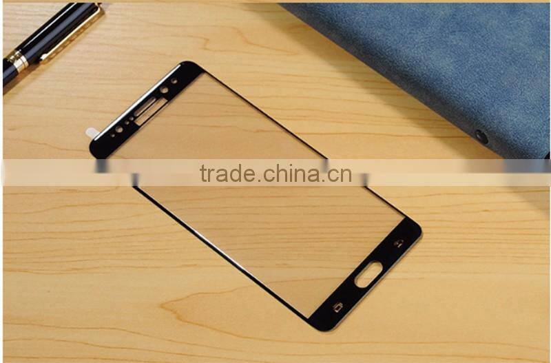 3D full cover silk print white tempered glass screen protector for iPhone 7