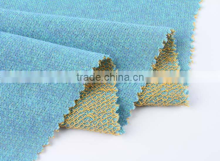 Shaoxing textile manufacturer Garment making use Elastane stretch terry fabric forclothing