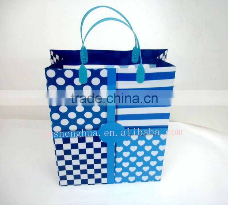 fashion style cheap printed colorful fashion large plastic gift bag packing