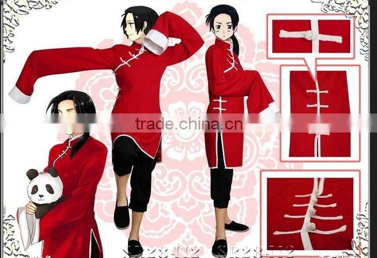 Quality wig black cosply Axis Powers Hetalia China Wanyao synthetic wig