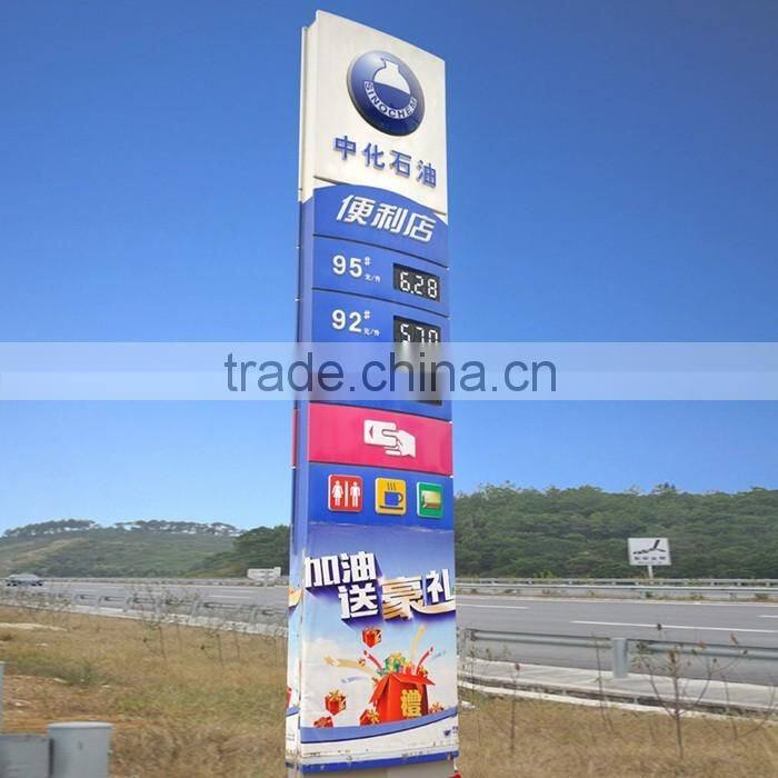 Ultra Bright Outdoor Waterproof Advertising Illuminated Signage Stand Pylon Sign