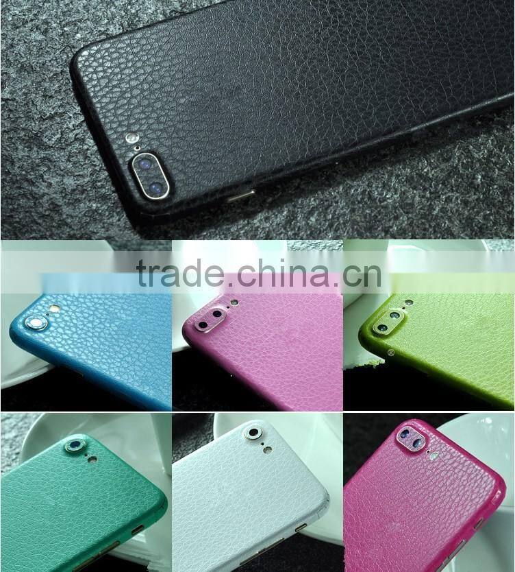 Wholesale for iPhone 7 leather sticker litchi leather skin sticker decal full body sticker
