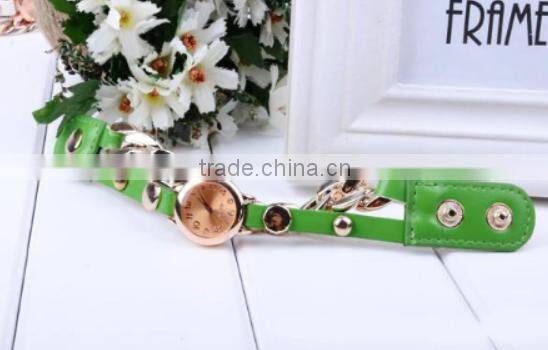 fashion PU wrist women lady watch