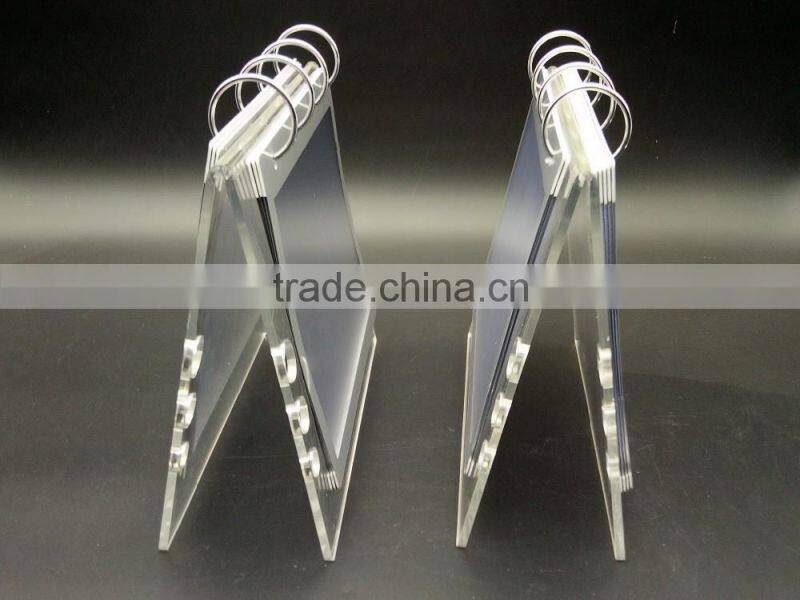 2016 Hot Sale Clear Acrylic V Shape Table Calendar Desk Calendar Display