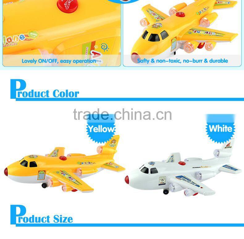 Kid promotion gift toys bo music plastic aircraft with light & sound
