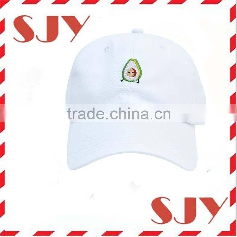 Custom embroidery low profile 6 panel short brim baseball cap