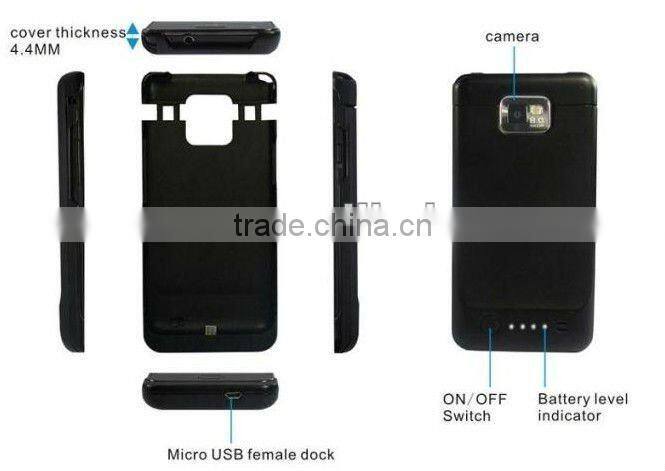 for samsung galaxy s2 i9100 backup battery case