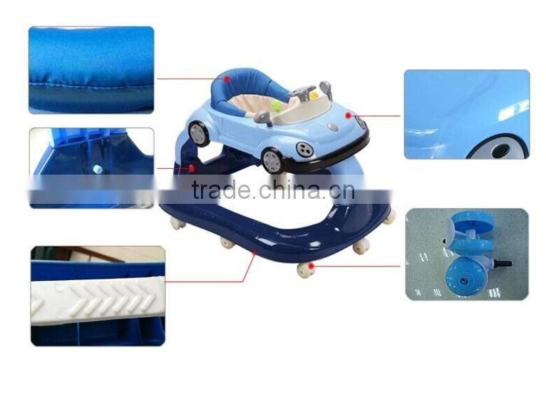 car shape height adjustable baby walker for training walk