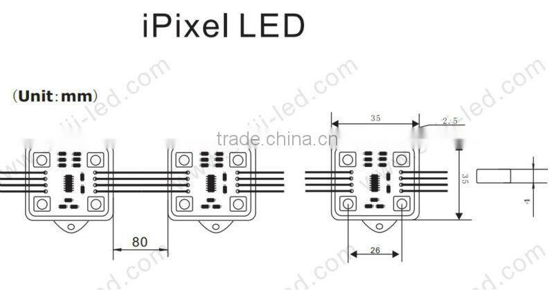 LED RGB LED pixel WS2801 IC 20pcs a string