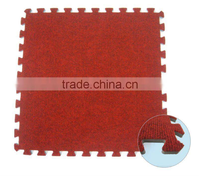 Soft carpet Textiles mats/carpet flooring/carpet top eva floor tiles/mats