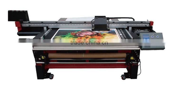 1.6m double 4 color UV flatbed printer