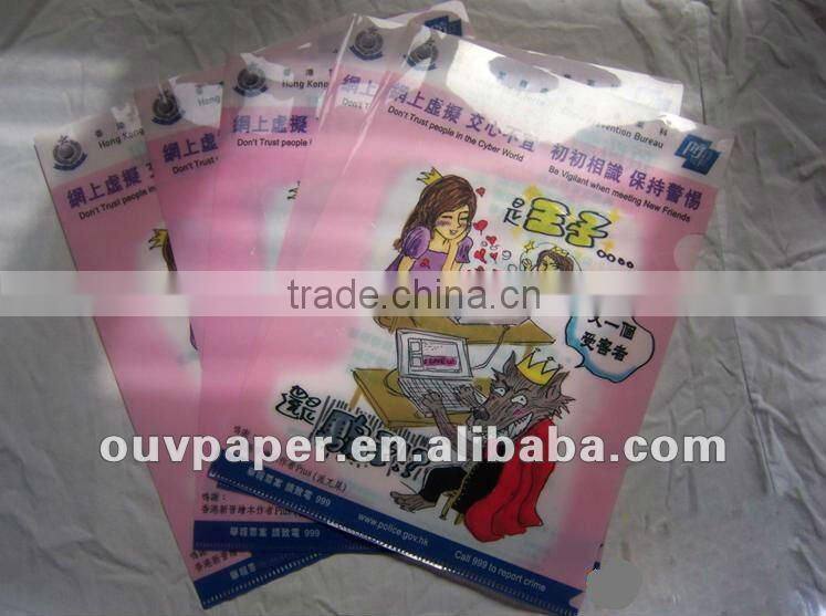 Colourful transparent L folder