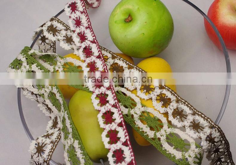 2016 african guipure Cotton ribbon trims crochet accessories lace c300102