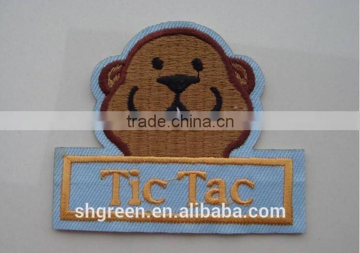 Professional felt embroidery emblem,laser cut embroidery badge