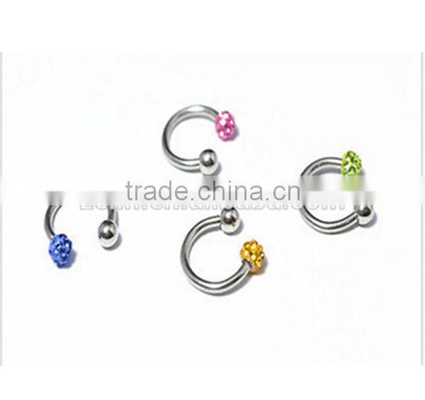 Shine Gems CBR Horseshoes Eyebrow Rings Piercings Body Jewelry