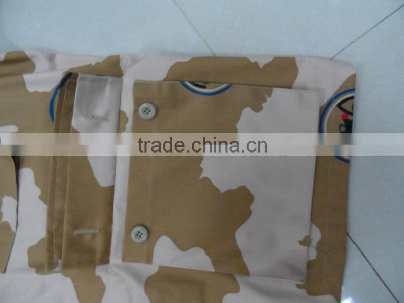 OEM cotton polyester twill desert camouflage USA army battle dress uniform clothing sets