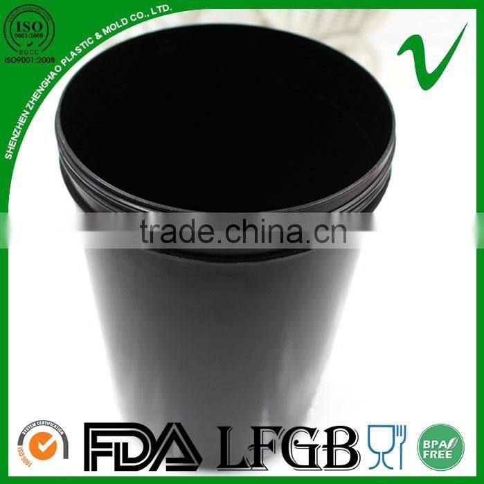 black 1000ml wild-mouth plastic ink water bottle with screw cap