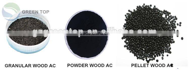 physical production wooded steam activated carbon