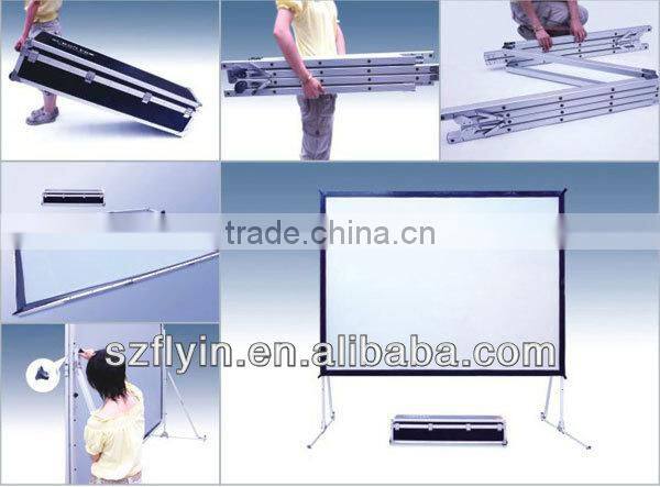 Perfect IMAX 200 inch fast folding screens any size factory customized for outdoor Rear&Front Projector Screen