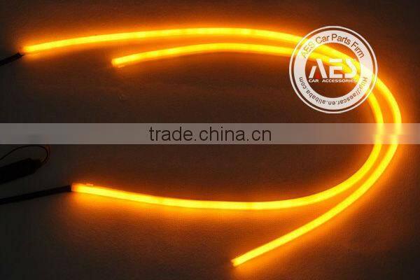 2015 Top Sale! AES LED Strip for Headlight, Car Headlight Double Colors LED Strip Lamp for Bixenon Projector Headlights