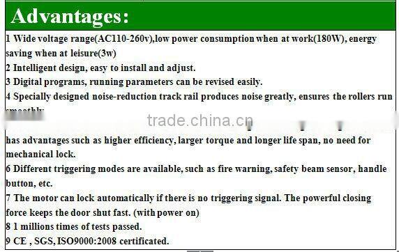 Aluminum alloy automatic sliding door motor