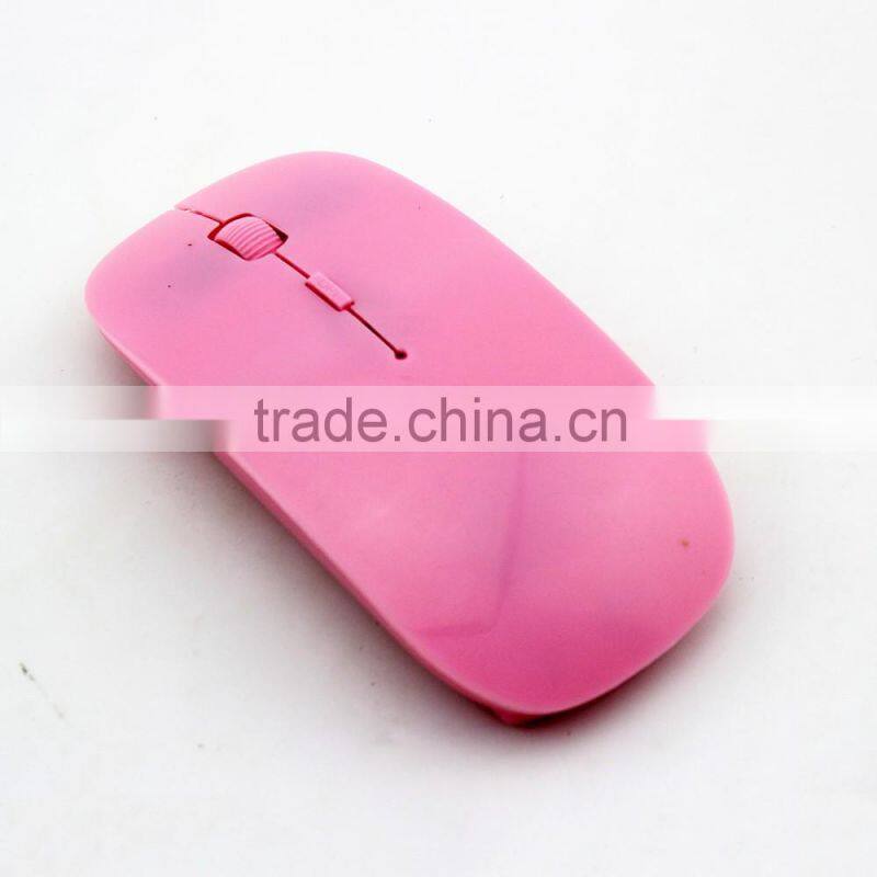 5 colors Ultra-thin Wireless mouse 2.4 GHZ usb Mouse Flat Optical Mouse