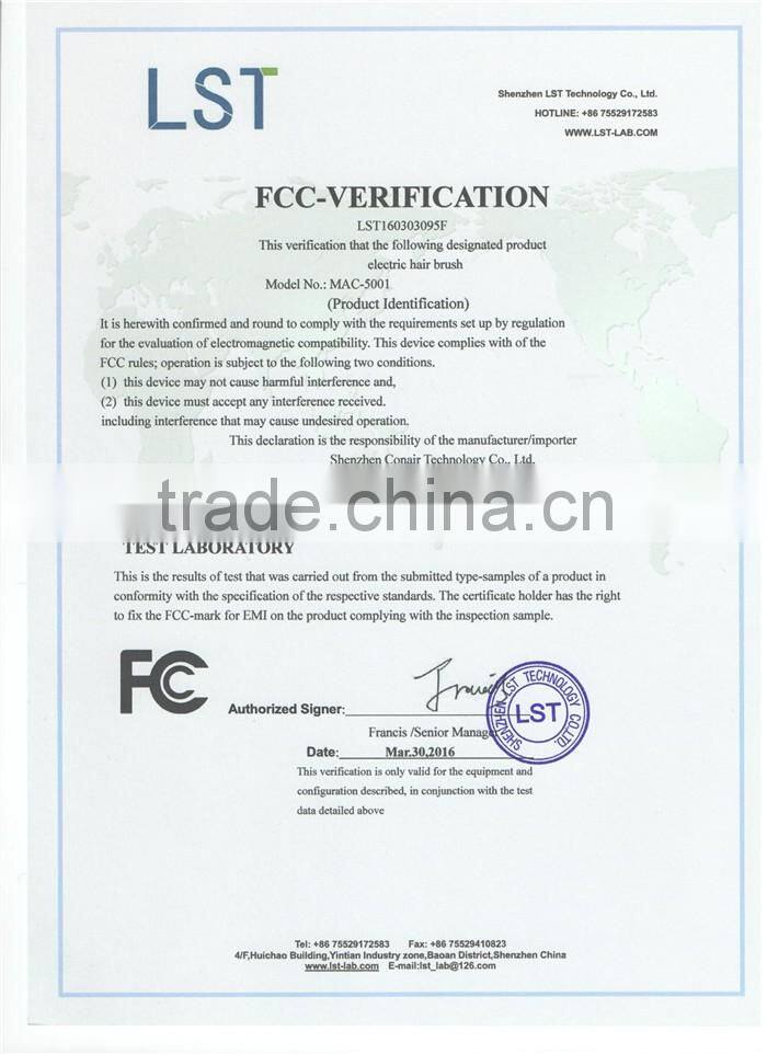 HZ-500 professional hair straightener comb with Aluminum and ceramic spraying