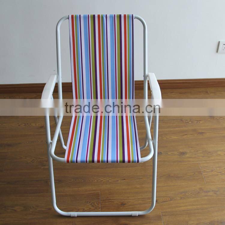 HOT SELL METAL COLOR STRIPE OUTDOOR FOLDING CHAIR