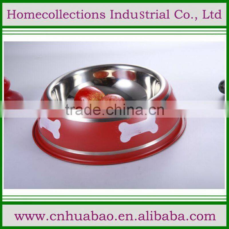 The pet cat / dog bowl stainless steel pet bowl basin bowl anti collision labrador dogs for sale