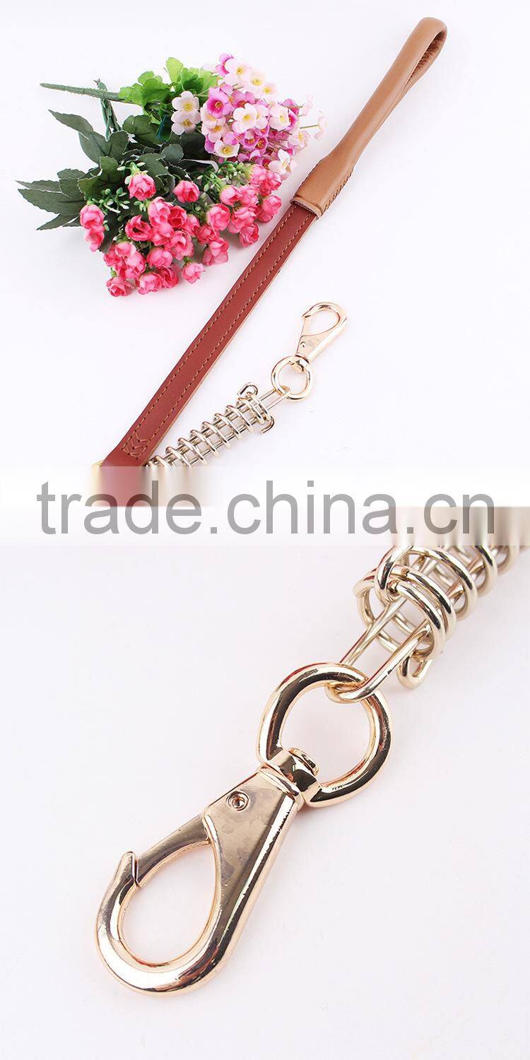 Brown real leather pet leash dog leash with large stock lot