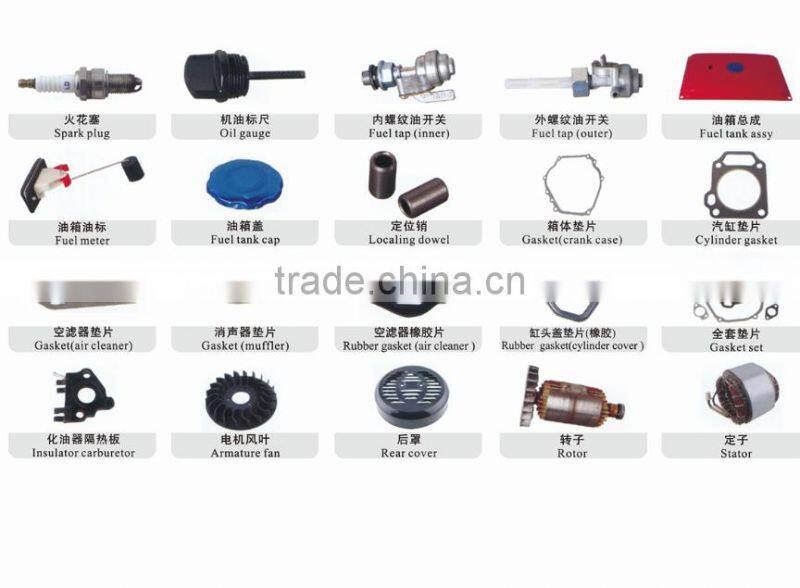 generator spare parts 173F 177F gx240 gx270 H5000 gasoline engine