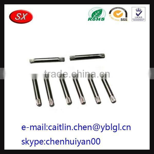 Custom Precision Metal Deep Drawn small double - end precision knurled shaft