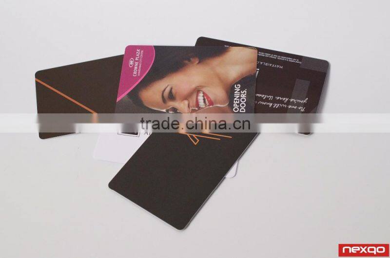 Credit card size RFID hotel card key plastic