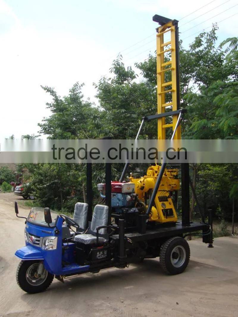 Three wheels protable core drilling rig for 100m and 200m 7