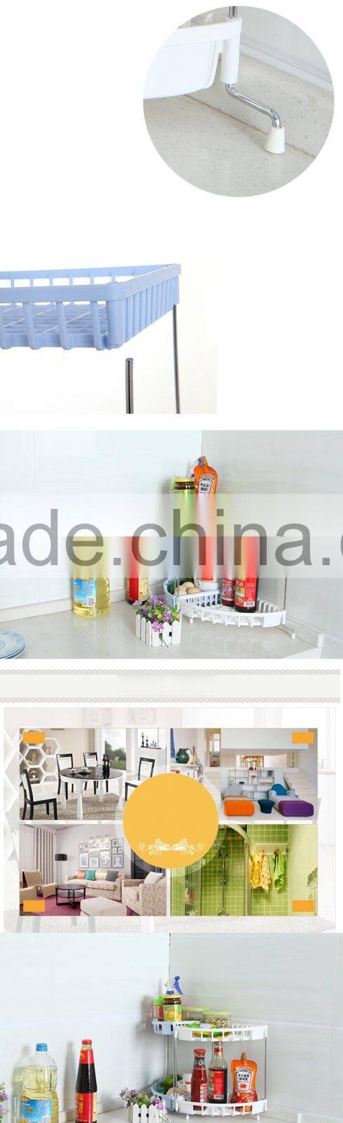 white triangle 2 Tier Two Layer Plastic Plate Cutlery Dish Draining Rack