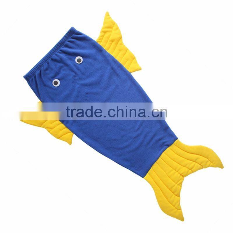 Wholesale custom made Plush soft baby children shark sleeping bag