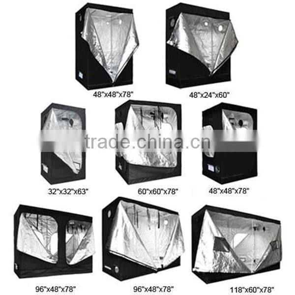 2016 high quality hot sale greenhouse hydroponics 600 D Reinforced Oxford grow tents and hydroponic dark room
