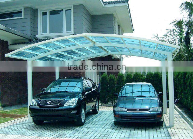 steel structure polycarbonate hollow coated car shed/canopy/garage NEW!!!