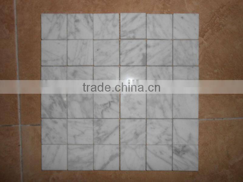 Hot Sale Bianco Carrara White Marble Mosaic Tile 12x12 Regular Design