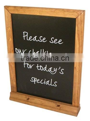 Pub Wooden Blackboard Wooden Menu Board Resturant Advertising Black Board Solid Wooden Frame Chalk Board with Frame