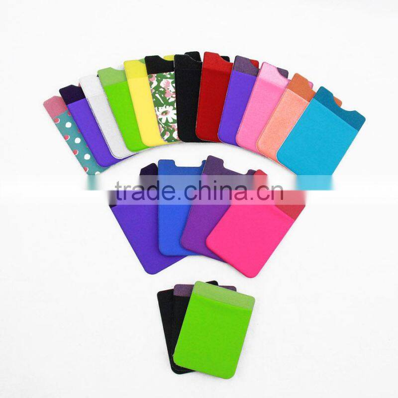 Change colorl Silicone wallet with cell phone pocket 3M Adhesive